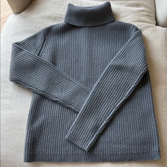 Jenni Kayne Cashmere Rib TurtleneckGreyXS